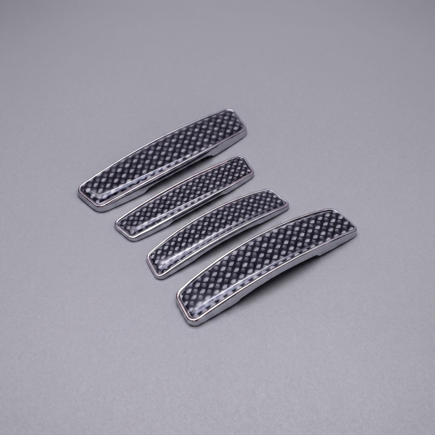 Modesto Premium Door Edge Guard – Chrome Carbon Fiber Design