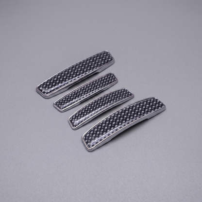 Modesto Premium Door Edge Guard – Chrome Carbon Fiber Design