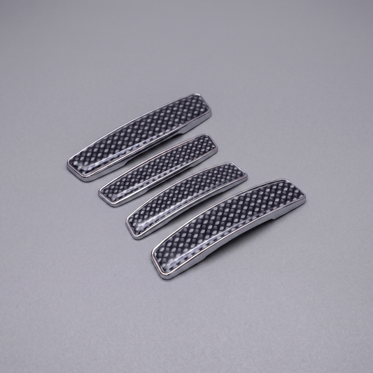 Modesto Premium Door Edge Guard – Chrome Carbon Fiber Design