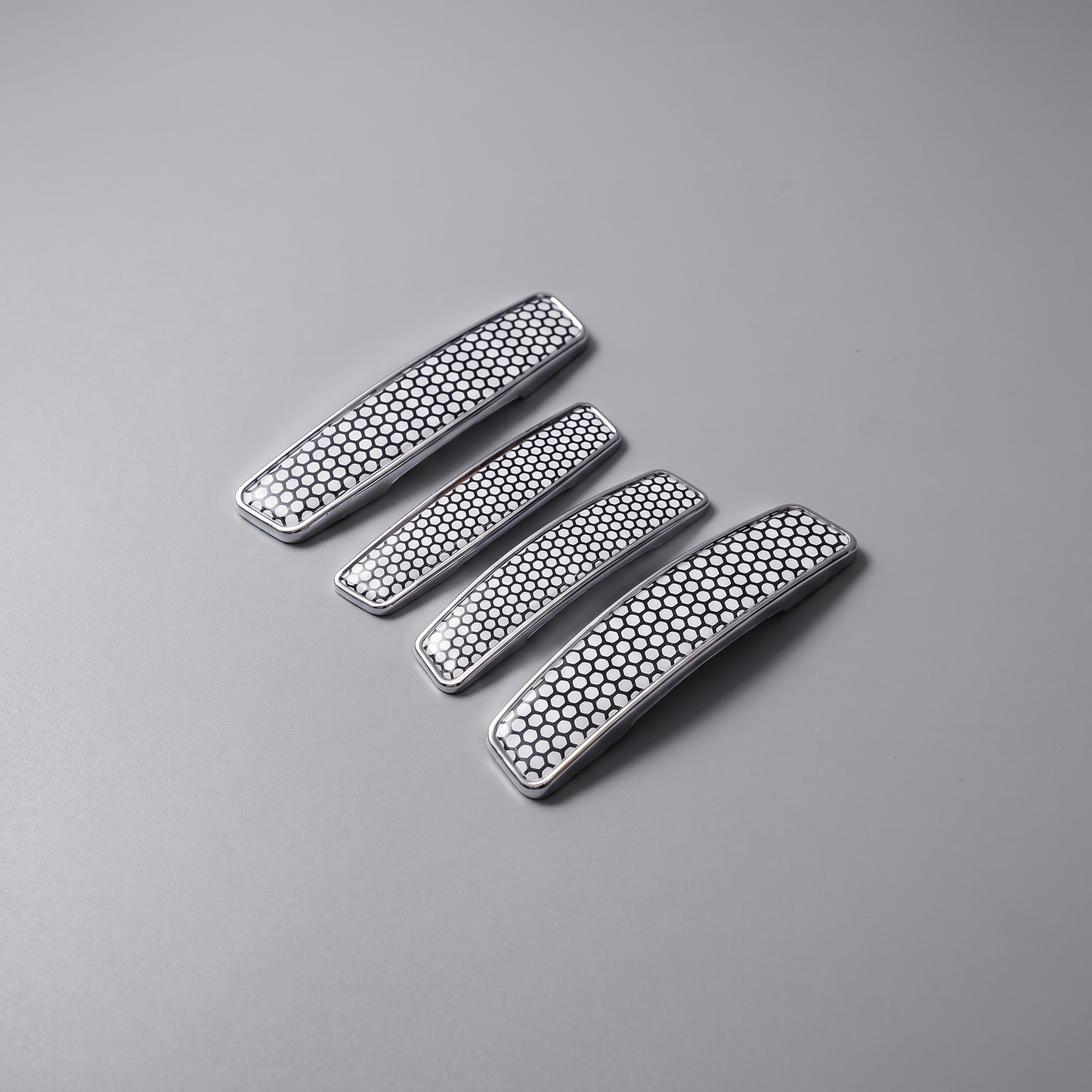 Modesto Premium Door Edge Guard – Chrome Honeycomb Design