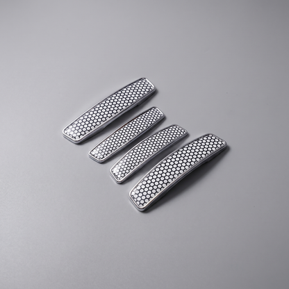 Modesto Premium Door Edge Guard – Chrome Honeycomb Design