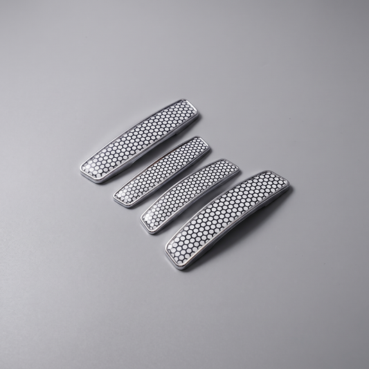 Modesto Premium Door Edge Guard – Chrome Honeycomb Design