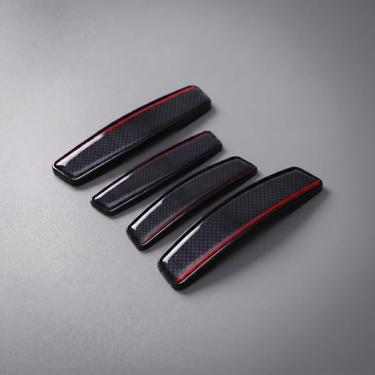 Modesto Premium Door Edge Guard – Chrome Red Accent Design