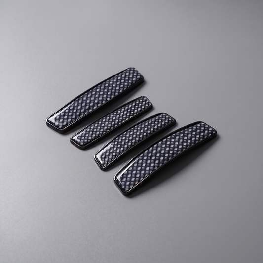 Modesto Premium Door Edge Guard – Black Honeycomb Design
