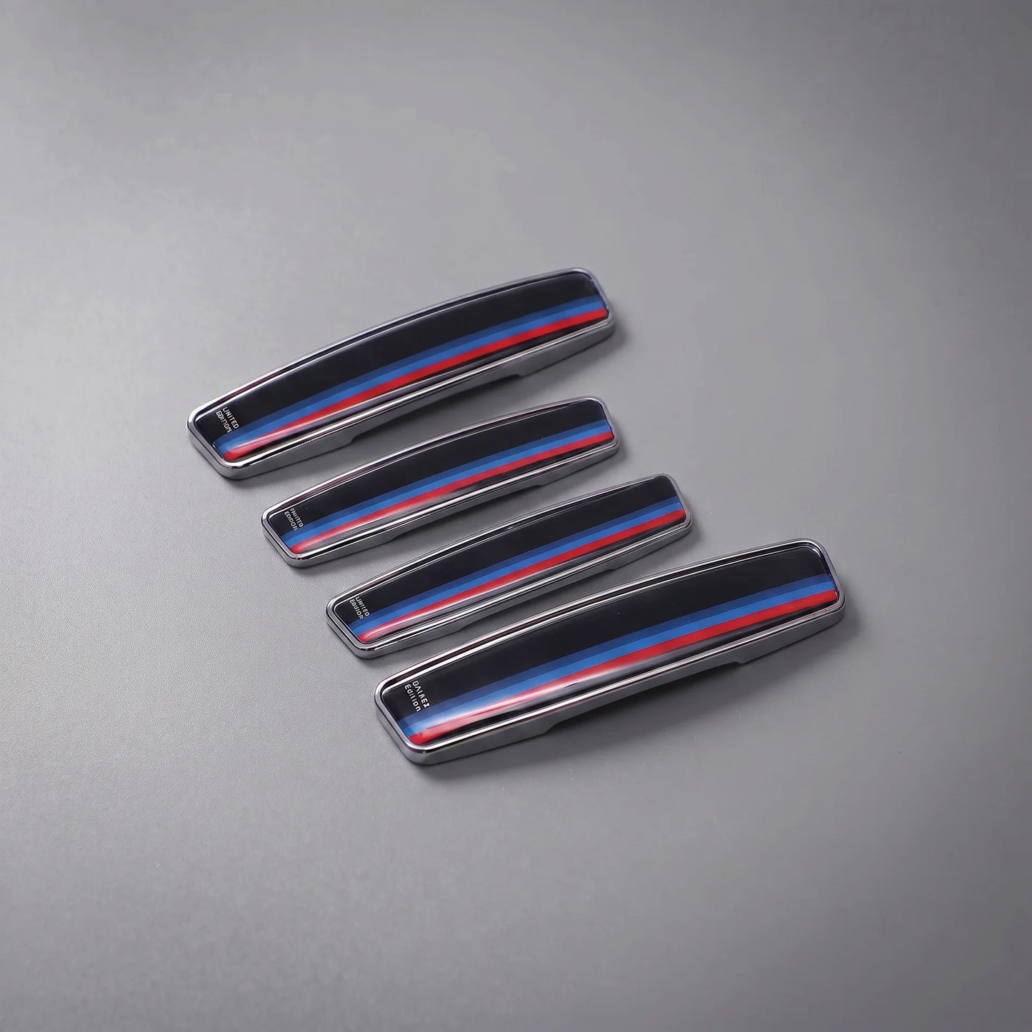 Modesto Premium Door Edge Guard – Chrome Blue Accent Design