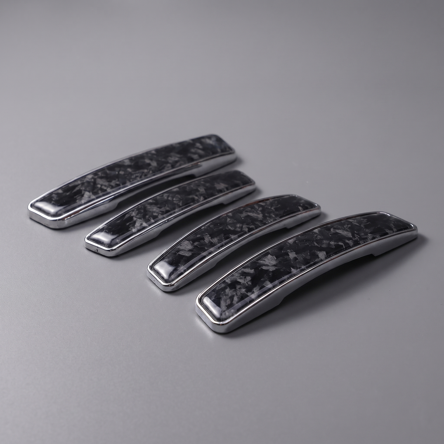 Modesto Premium Door Edge Guard – Chrome Carbon Pattern Design
