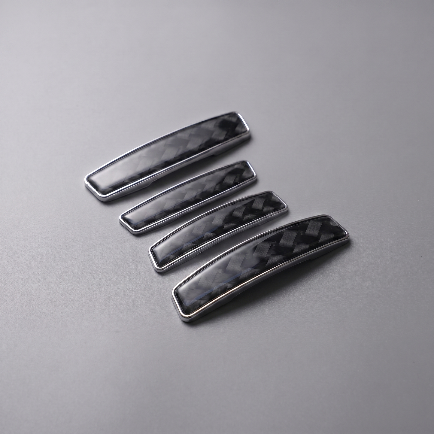 Modesto Premium Door Edge Guard – Chrome Carbon Fiber Design