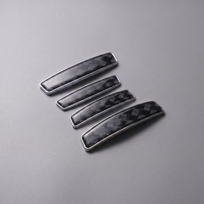 Modesto Premium Door Edge Guard – Chrome Carbon Fiber Design