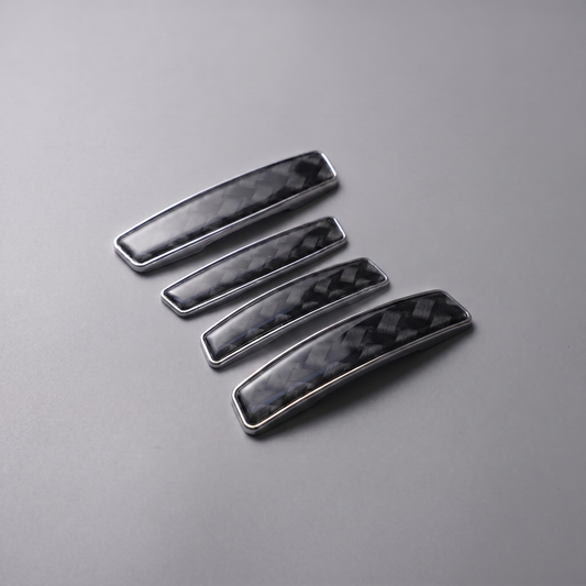 Modesto Premium Door Edge Guard – Chrome Carbon Fiber Design