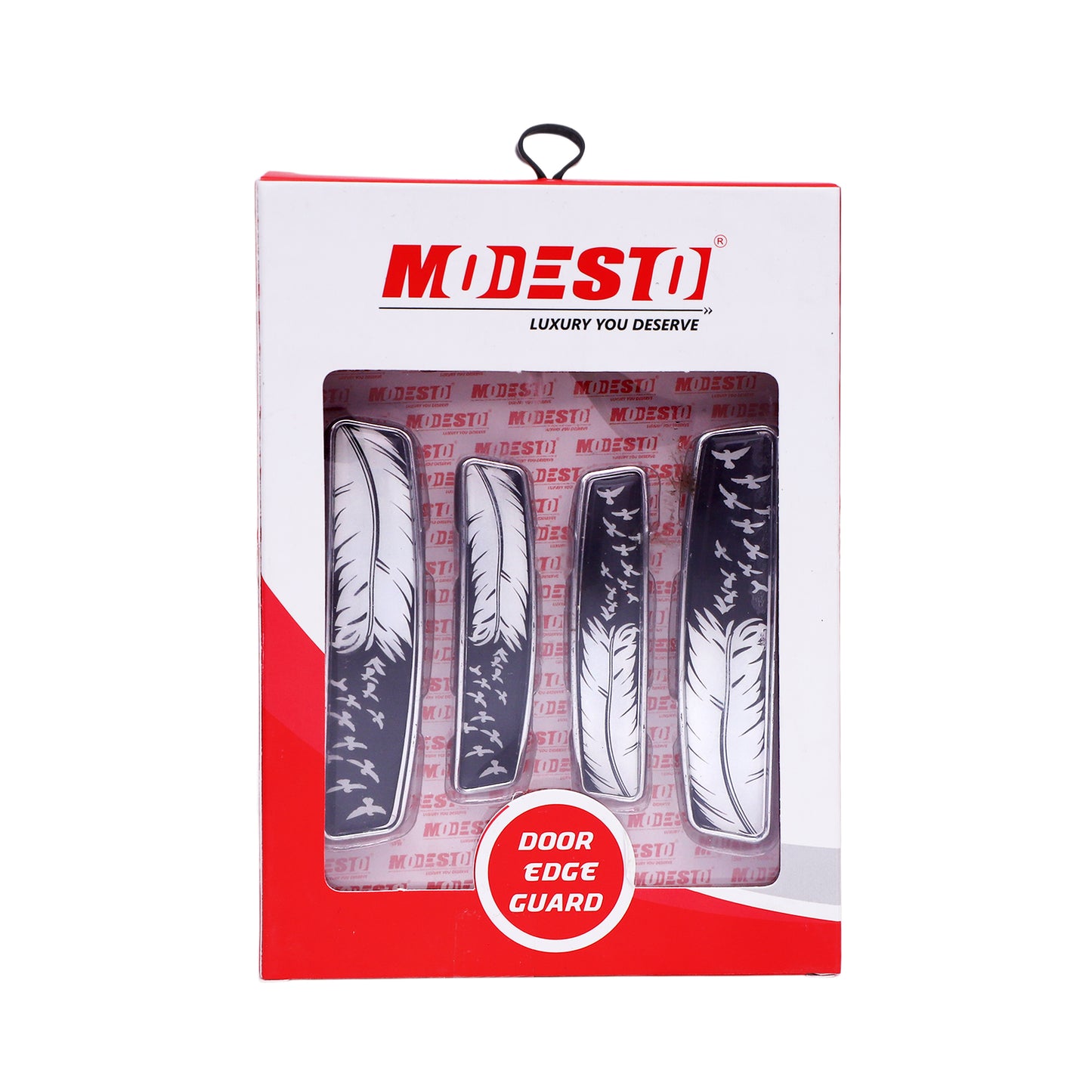 Modesto Premium Door Edge Guard – Chrome Marble Design