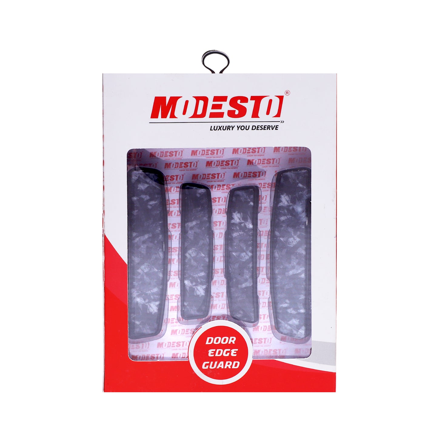 Modesto Premium Door Edge Guard – Black Marble Carbon Design