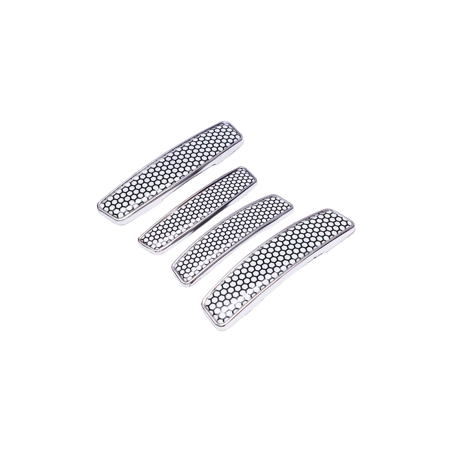 Modesto Premium Door Edge Guard – Chrome Honeycomb Design