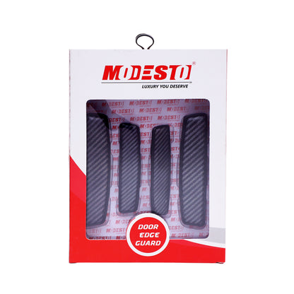 Modesto Premium Door Edge Guard – Black Carbon Fiber Design