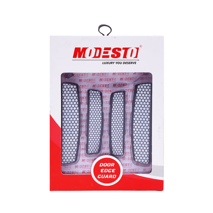 Modesto Premium Door Edge Guard – Black Honeycomb Design