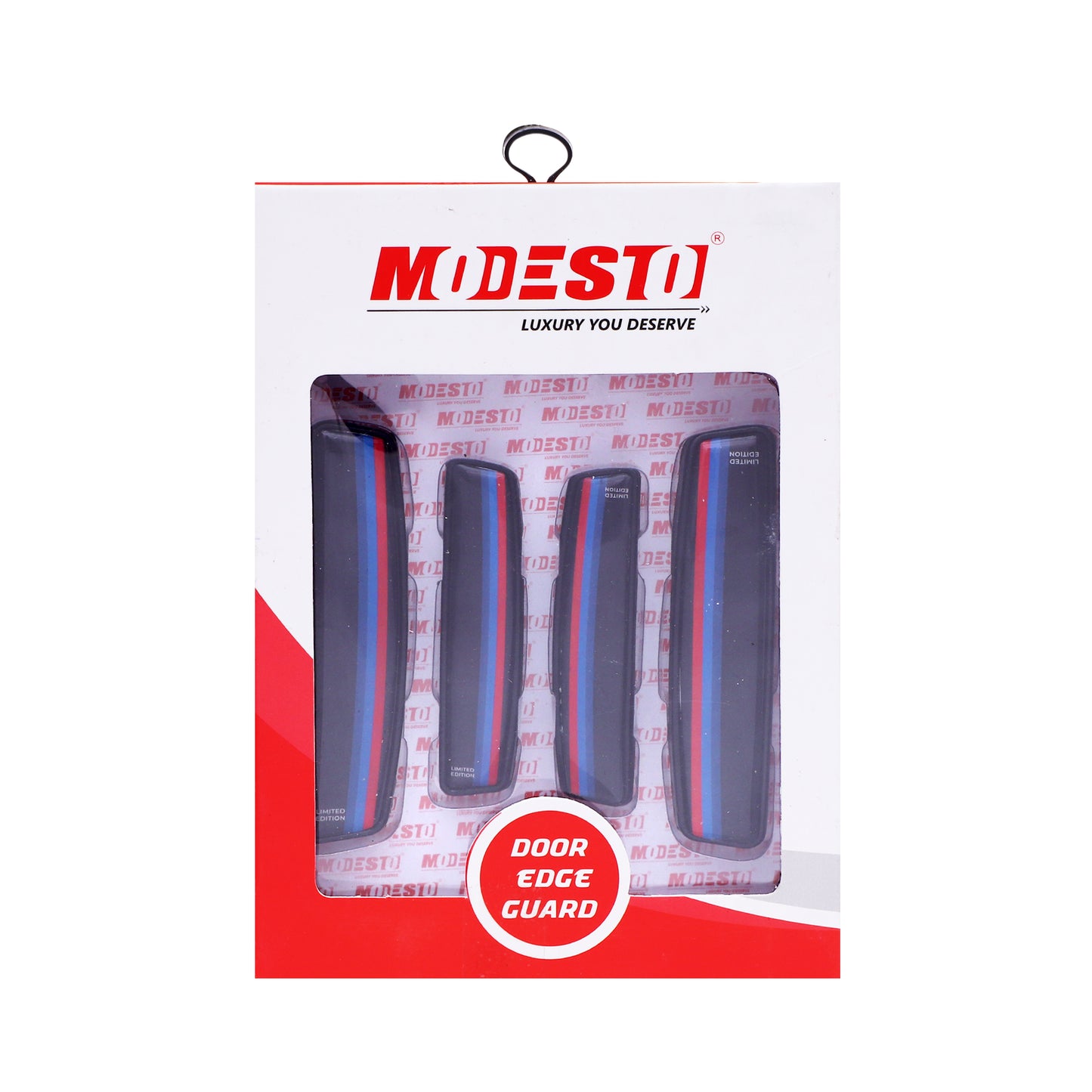 Modesto Premium Door Edge Guard – Black Blue Accent Design